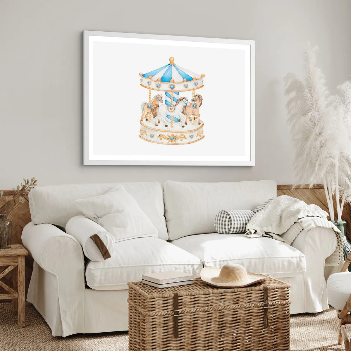 Póster en marco blanco - Dulce infancia - 50x40 cm