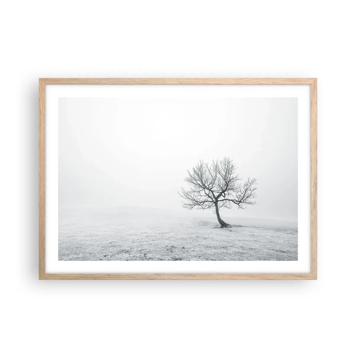 Póster en marco roble claro - Contra la nada - 70x50 cm