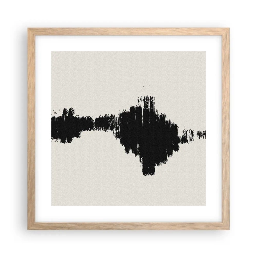 Póster en marco roble claro - Vibraciones de la imaginación - 40x40 cm