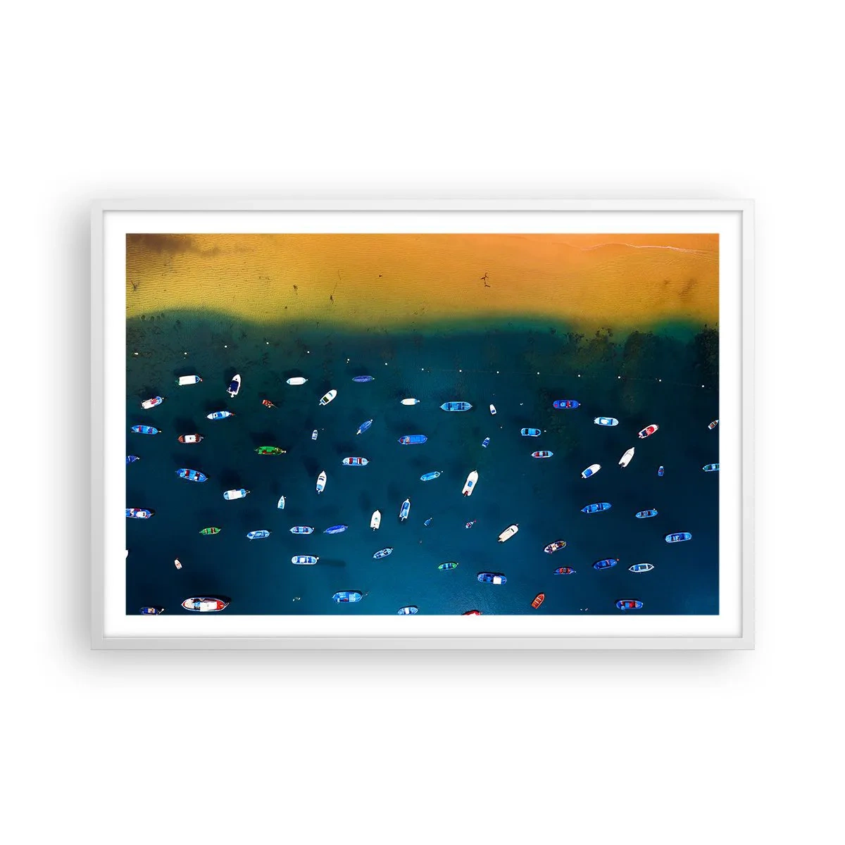 Póster en marco blanco - Un juego de vacaciones - 91x61 cm