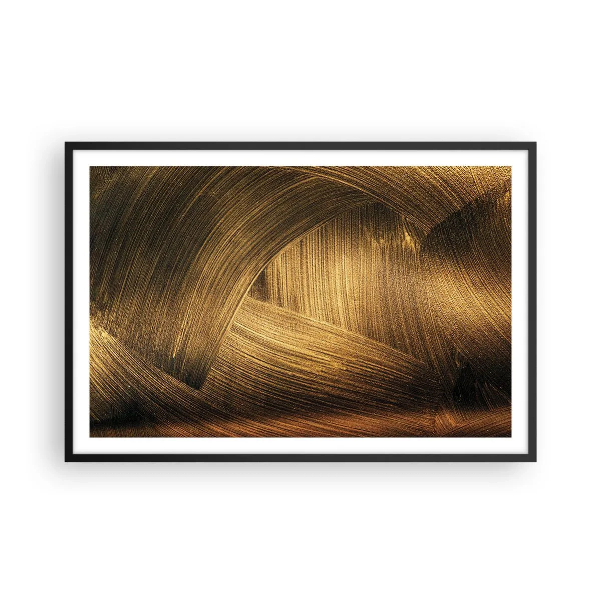 Póster en marco negro - En un laberinto de oro - 91x61 cm