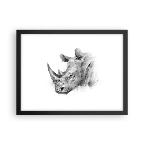 Póster en marco negro - Retrato africano - 40x30 cm