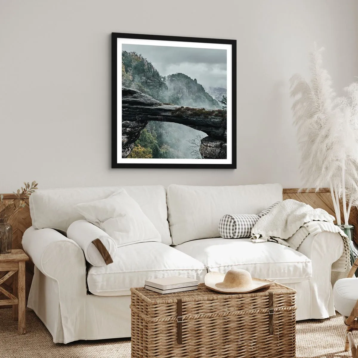 Póster en marco negro - La aventura está a punto de comenzar - 30x30 cm