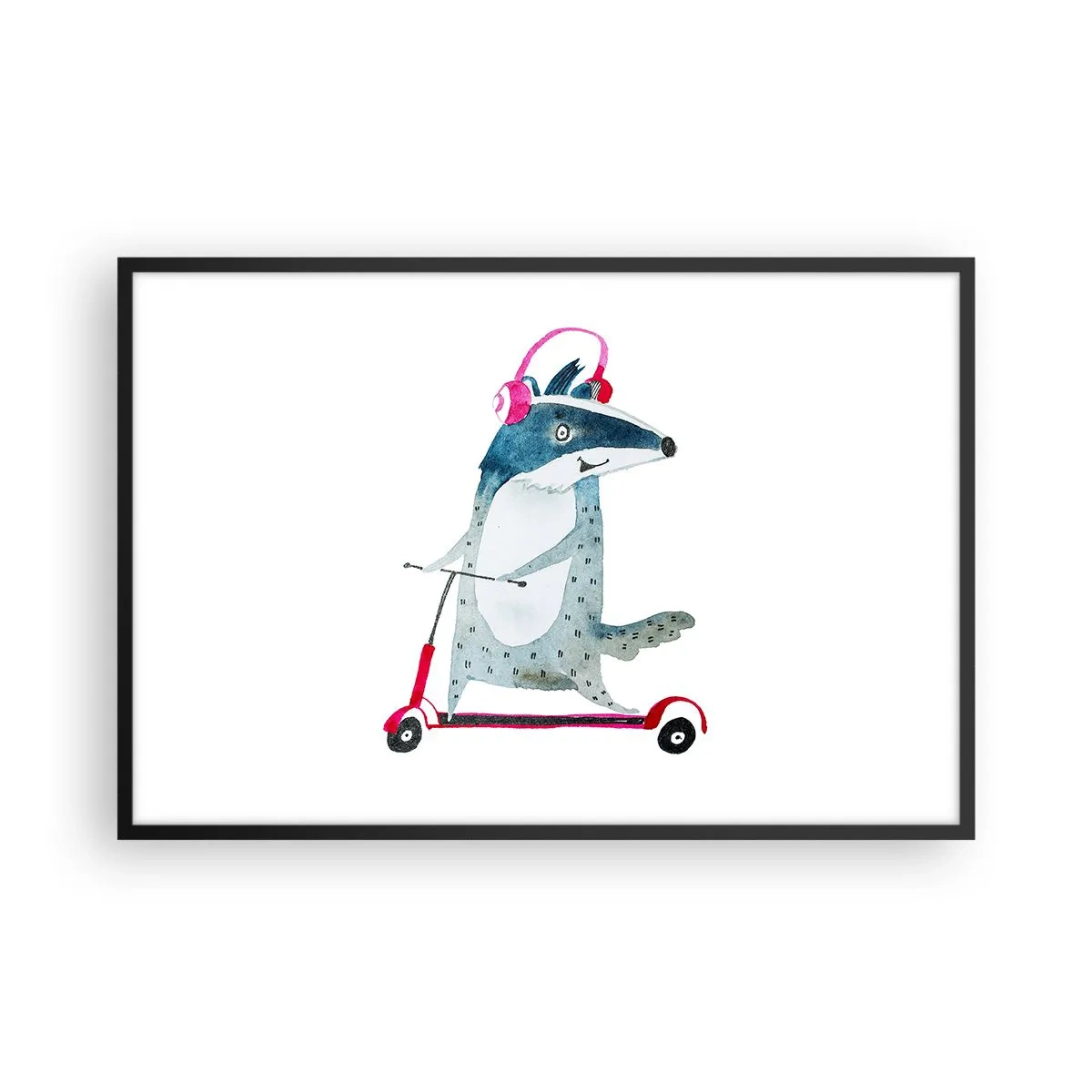 Póster en marco negro - Alegrías de tejón - 91x61 cm