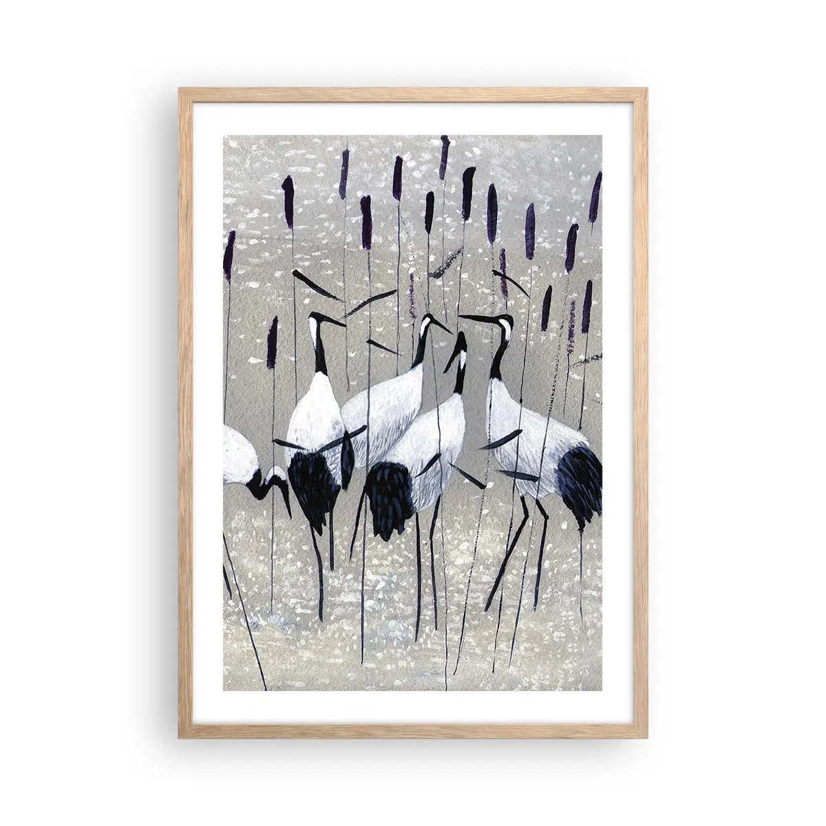 Póster en marco roble claro - Entre los suyos - 50x70 cm