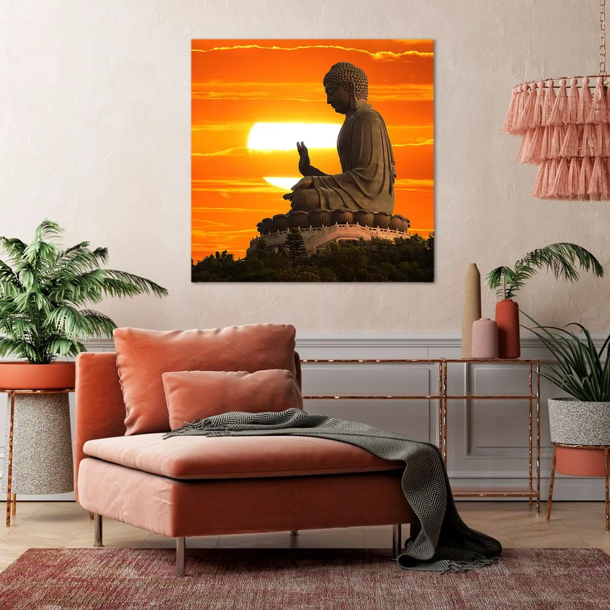 Cuadro sobre lienzo - Impresión de Imagen - Sin miedo al mundo - 60x60 cm