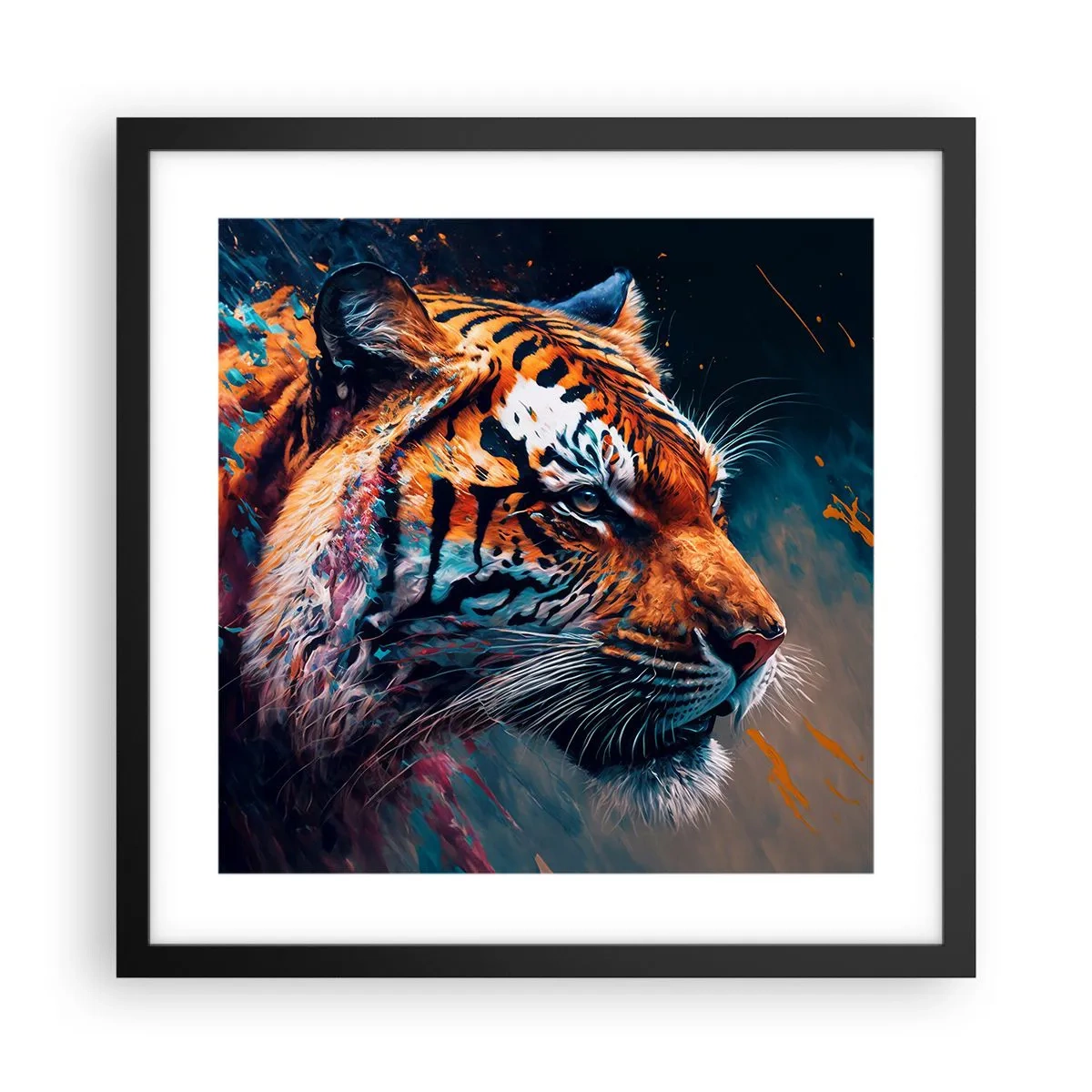 Póster en marco negro - Belleza salvaje - 40x40 cm