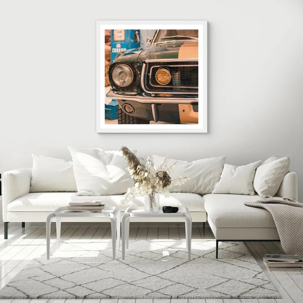 Póster en marco blanco - Encuentro con una leyenda - 40x40 cm