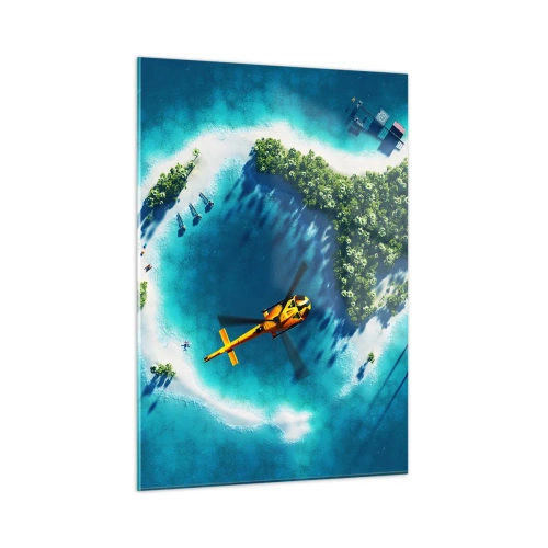 Cuadro sobre vidrio - Impresiones sobre Vidrio - Cómprate una isla - 50x70cm - Cómprate una isla - Decoración de pared moderna para salón y dormitorio ARTTOR
