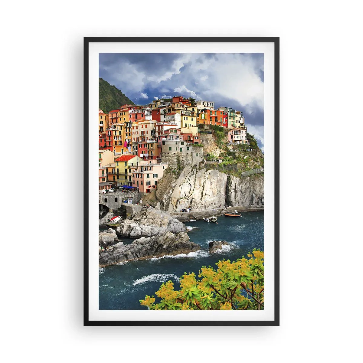 Póster en marco negro - En el acantilado - 61x91 cm