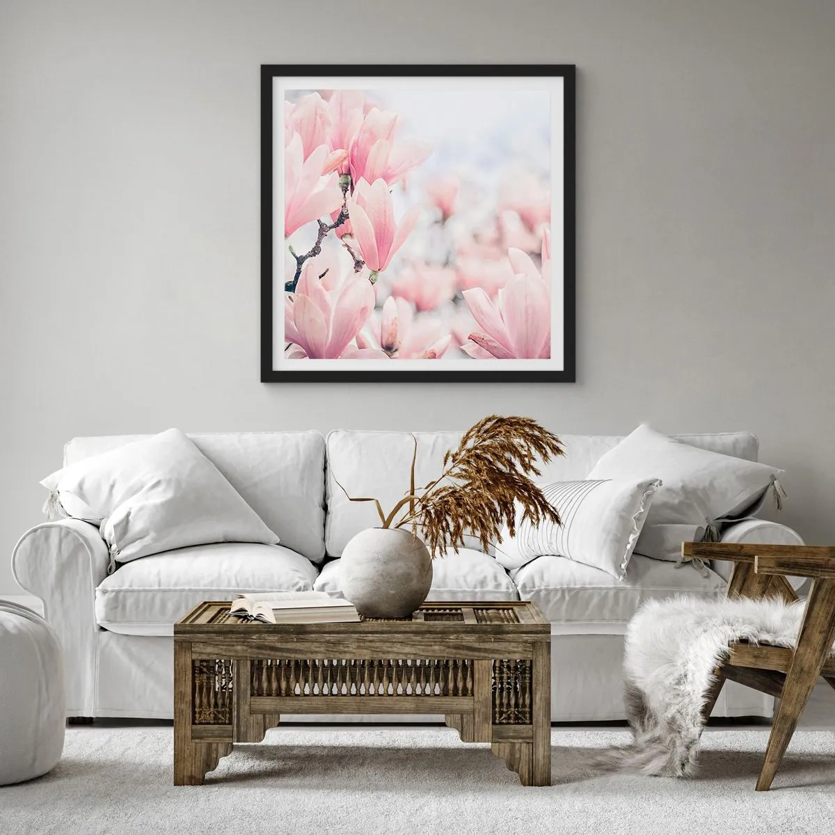 Póster en marco negro - La perfección de la sutileza - 50x50 cm