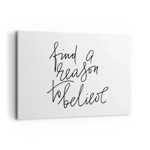 Cuadro sobre lienzo - Impresión de Imagen - Una cita motivacional en estilo minimalista. - 100x70cm - Es posible - Decoración de pared moderna para salón y dormitorio ARTTOR