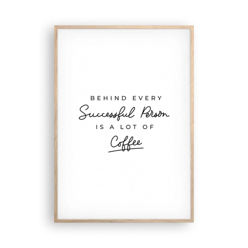 Póster en marco roble claro - El secreto del éxito - 70x100 cm