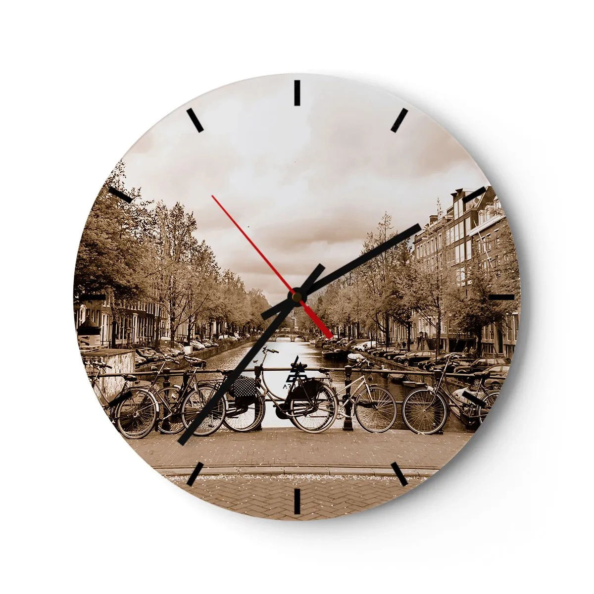 Reloj de pared - Reloj de vidrio - Holanda solo hay una - 40x40 cm
