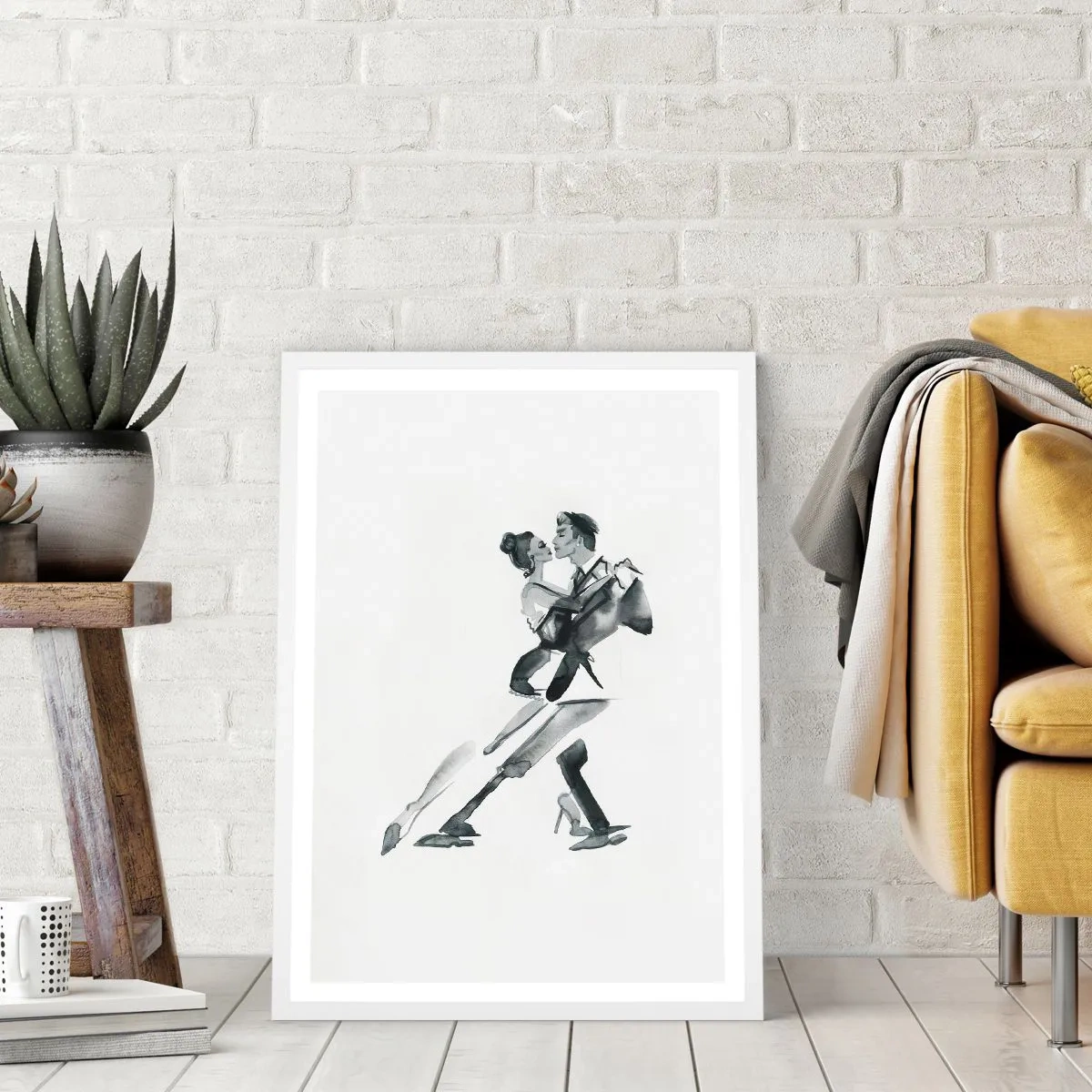 Póster en marco blanco - Todos al son de la música - 30x40 cm