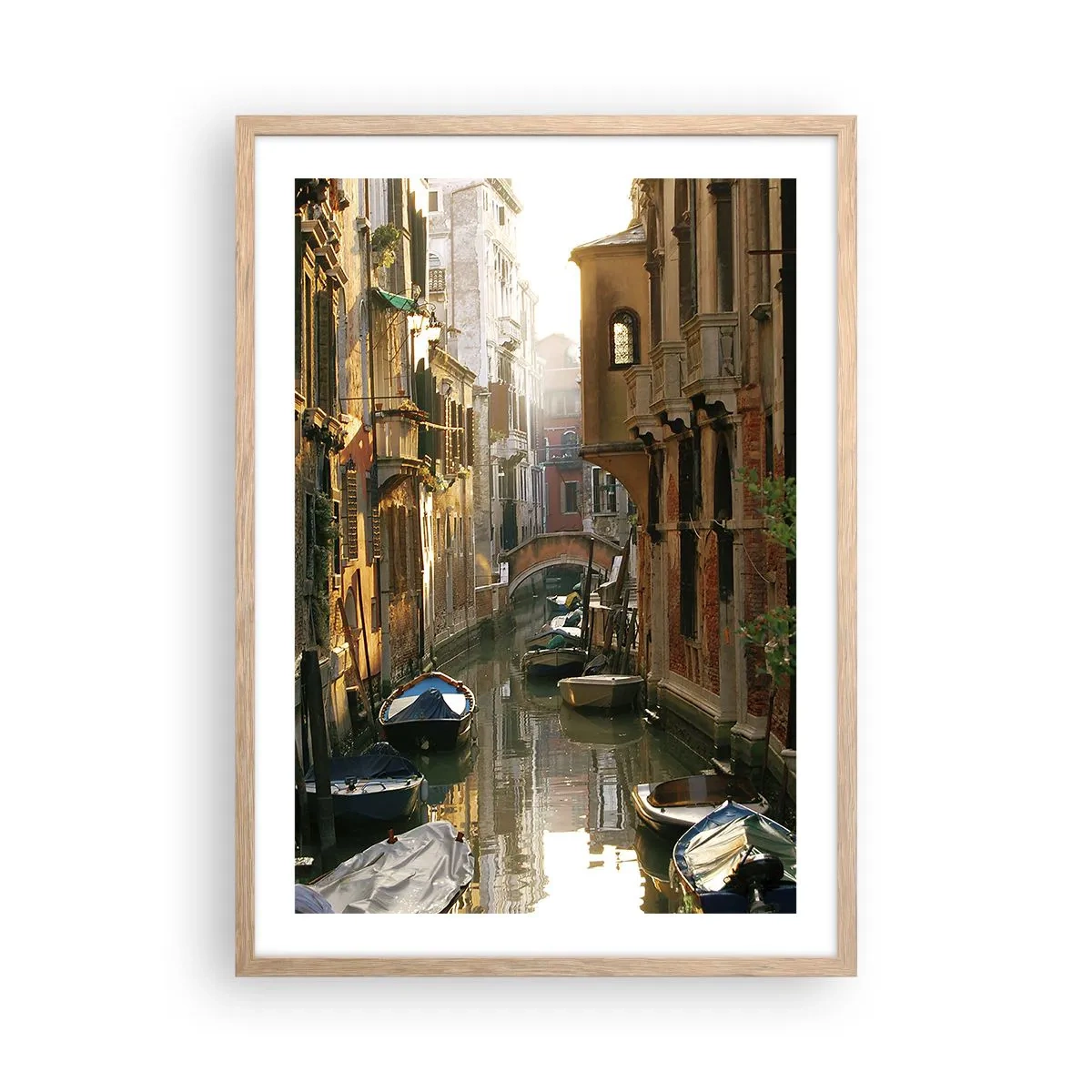 Póster en marco roble claro - En un callejón veneciano - 50x70 cm