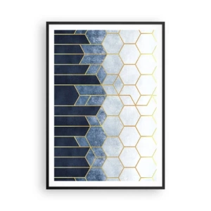 Póster en marco negro - Composición rítmica visual - 70x100 cm