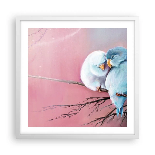 Póster en marco blanco - Qué añadir aquí... - 50x50 cm