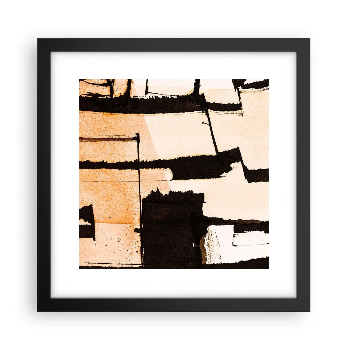 Póster en marco negro - Aun así hay orden - 30x30 cm
