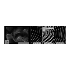 Muestra de fotomural Premium Canvas - La danza de la luz en el espacio - 3D, Líneas, Moderno - 100x30 cm