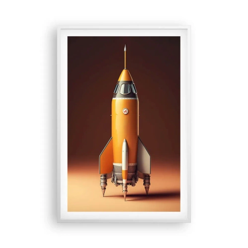 Póster en marco blanco - Comienza con un sueño - 61x91 cm