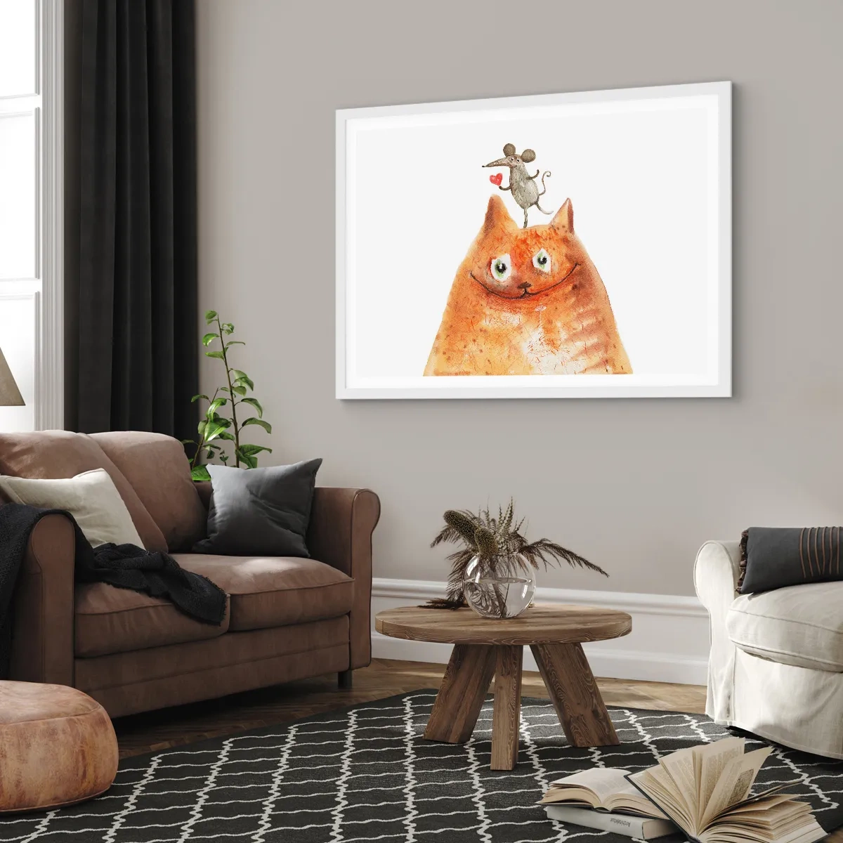 Póster en marco blanco - Paradojas del amor - 50x40 cm