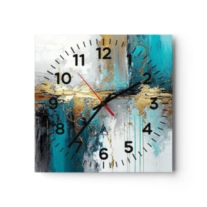 Reloj de pared - Reloj de vidrio - Todo fluye - 40x40 cm