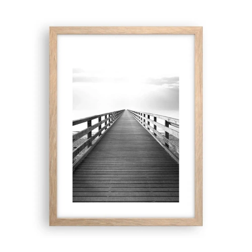 Póster en marco roble claro - En la distancia... - 30x40 cm