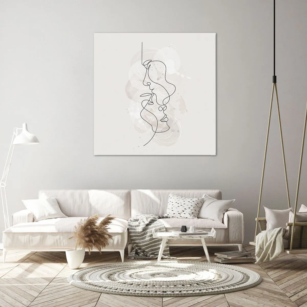 Cuadro sobre lienzo - Impresión de Imagen - En un abrazo - 60x60 cm