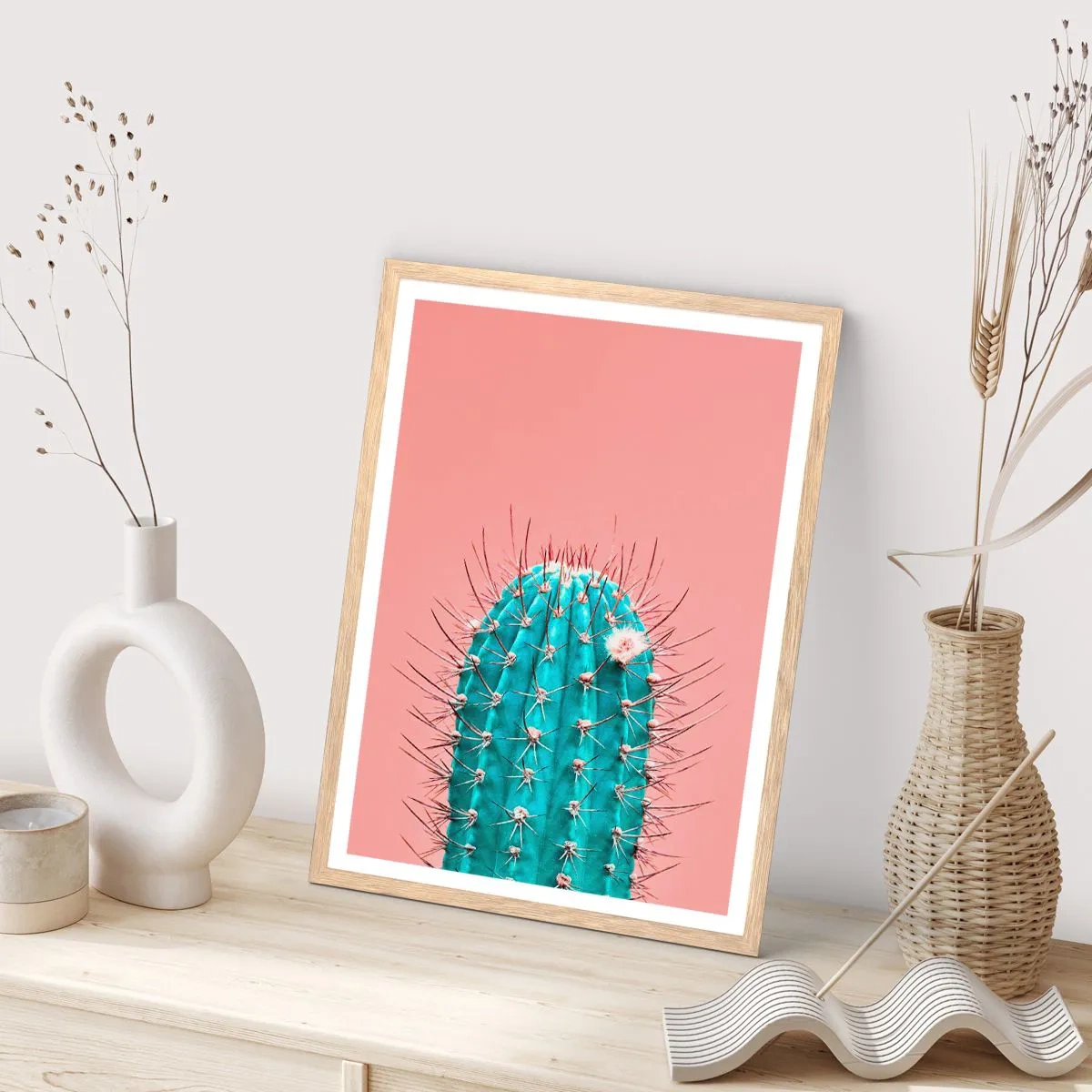 Póster en marco roble claro - Se mira, pero no se toca - 50x70 cm