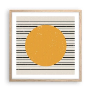Póster en marco roble claro - El poder de la sencillez - 50x50 cm