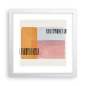 Póster en marco blanco - La rectitud - 30x30 cm