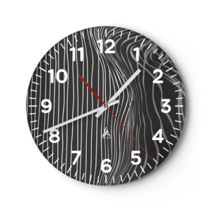 Reloj de pared - Reloj de vidrio - Ritmo y acento - 30x30 cm