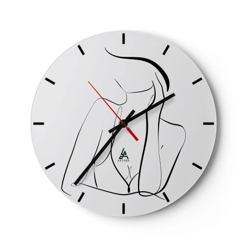Reloj de pared - Reloj de vidrio - En la ola de sueños - 40x40 cm