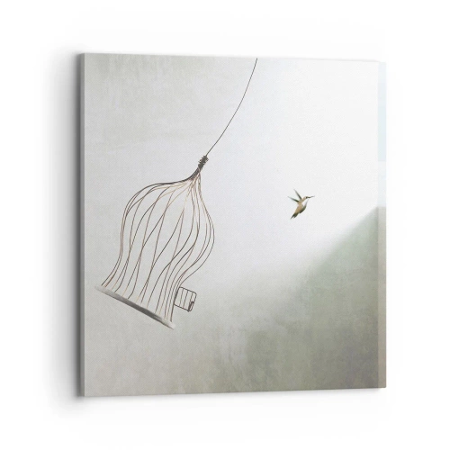 Cuadro sobre lienzo - Impresión de Imagen - Aquí debo estar - 70x70 cm