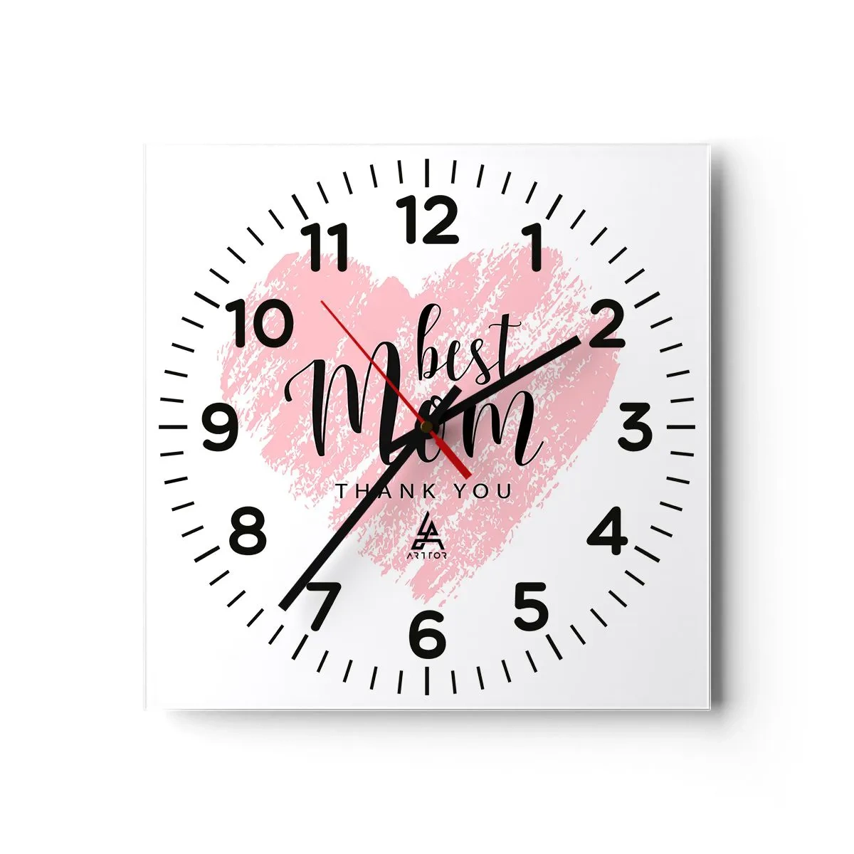 Reloj de pared - Reloj de vidrio - En cualquier momento de tu vida - 30x30 cm