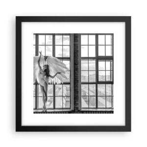 Póster en marco negro - ¿Ciudad de los ángeles? - 30x30 cm