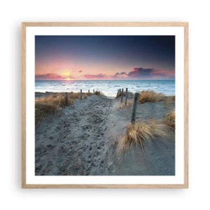 Póster en marco roble claro - Se derramó un arco iris de luminosidad.... - 60x60 cm