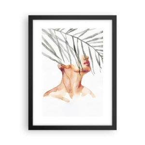 Póster en marco negro - Siente el pulso de los trópicos - 30x40 cm