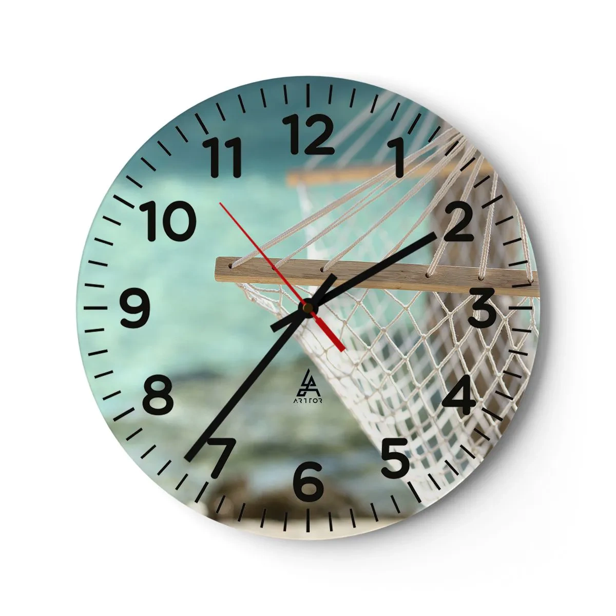 Reloj de pared - Reloj de vidrio - Momento de relax - 30x30 cm