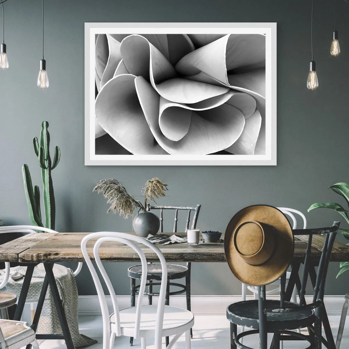 Póster en marco blanco - Sucede en el espacio - 50x40 cm