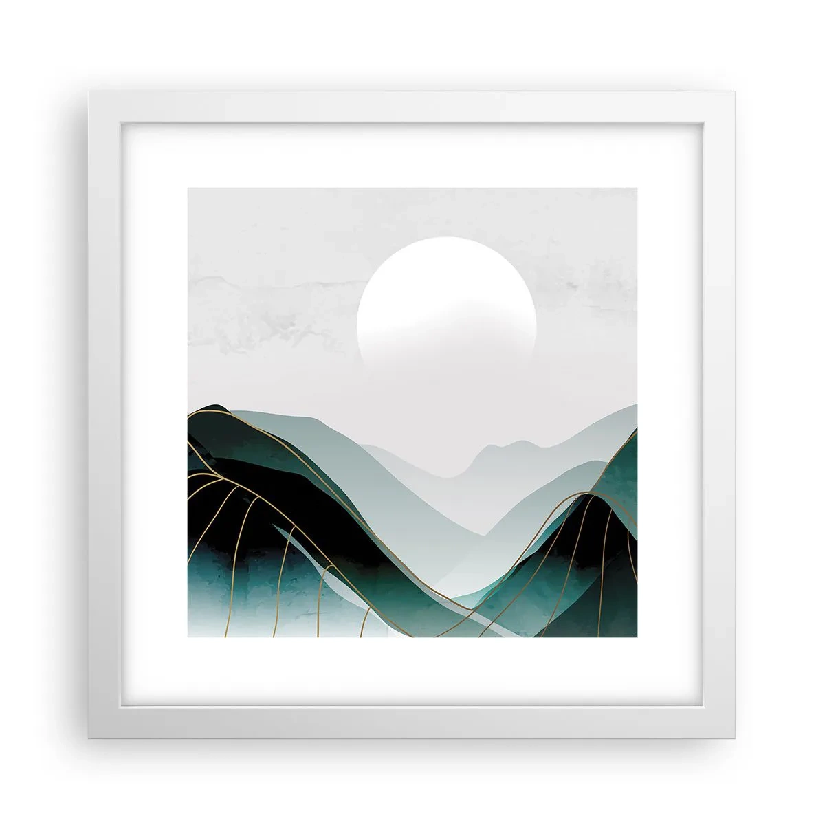 Póster en marco blanco - Con toda la majestuosidad - 30x30 cm