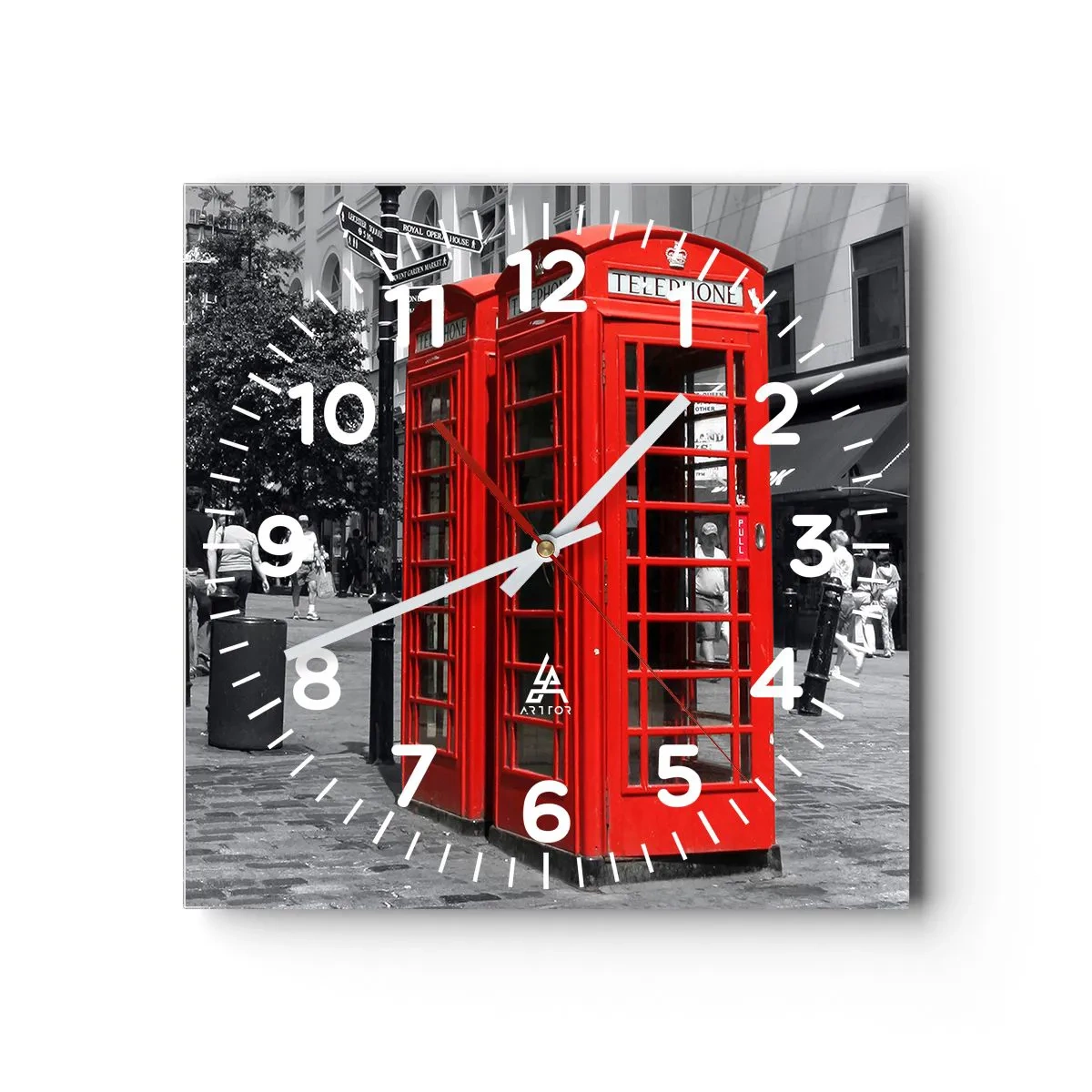 Reloj de pared - Reloj de vidrio - , - 30x30 cm