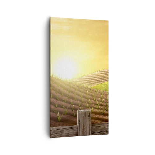 Cuadro sobre lienzo - Impresión de Imagen - Una granja como un cuento de hadas - 55x100 cm