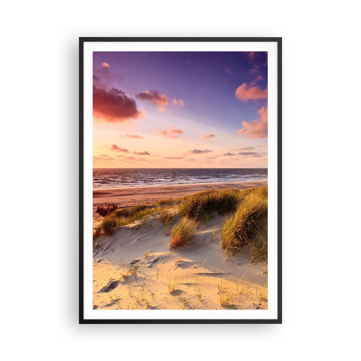 Póster en marco negro - Se siente la brisa veraniega - 70x100 cm