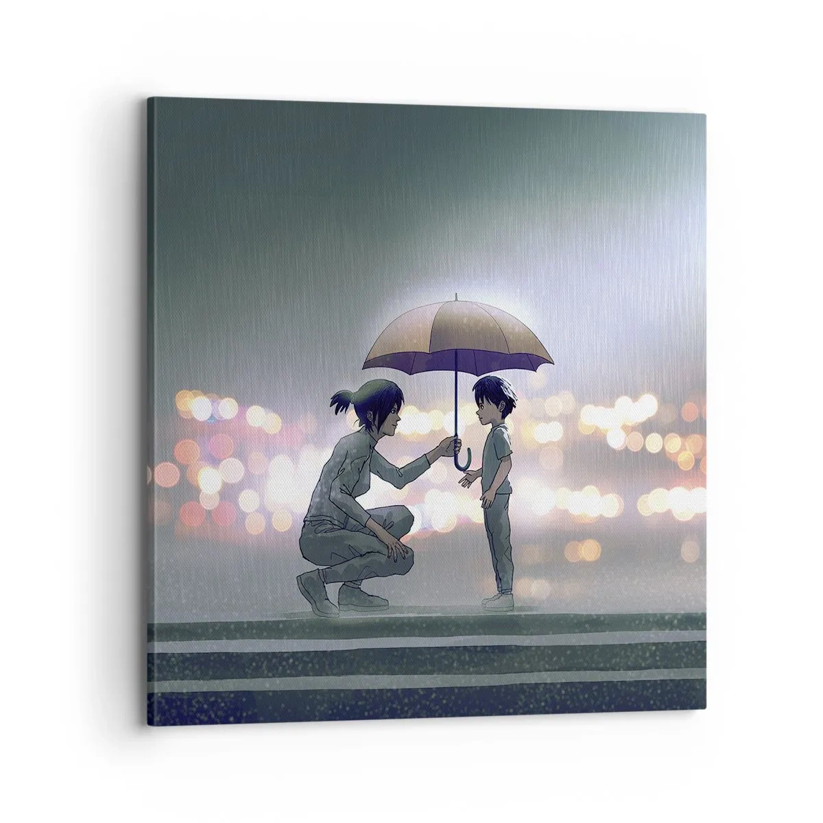 Cuadro sobre lienzo - Impresión de Imagen - Y todo está bien - 70x70 cm