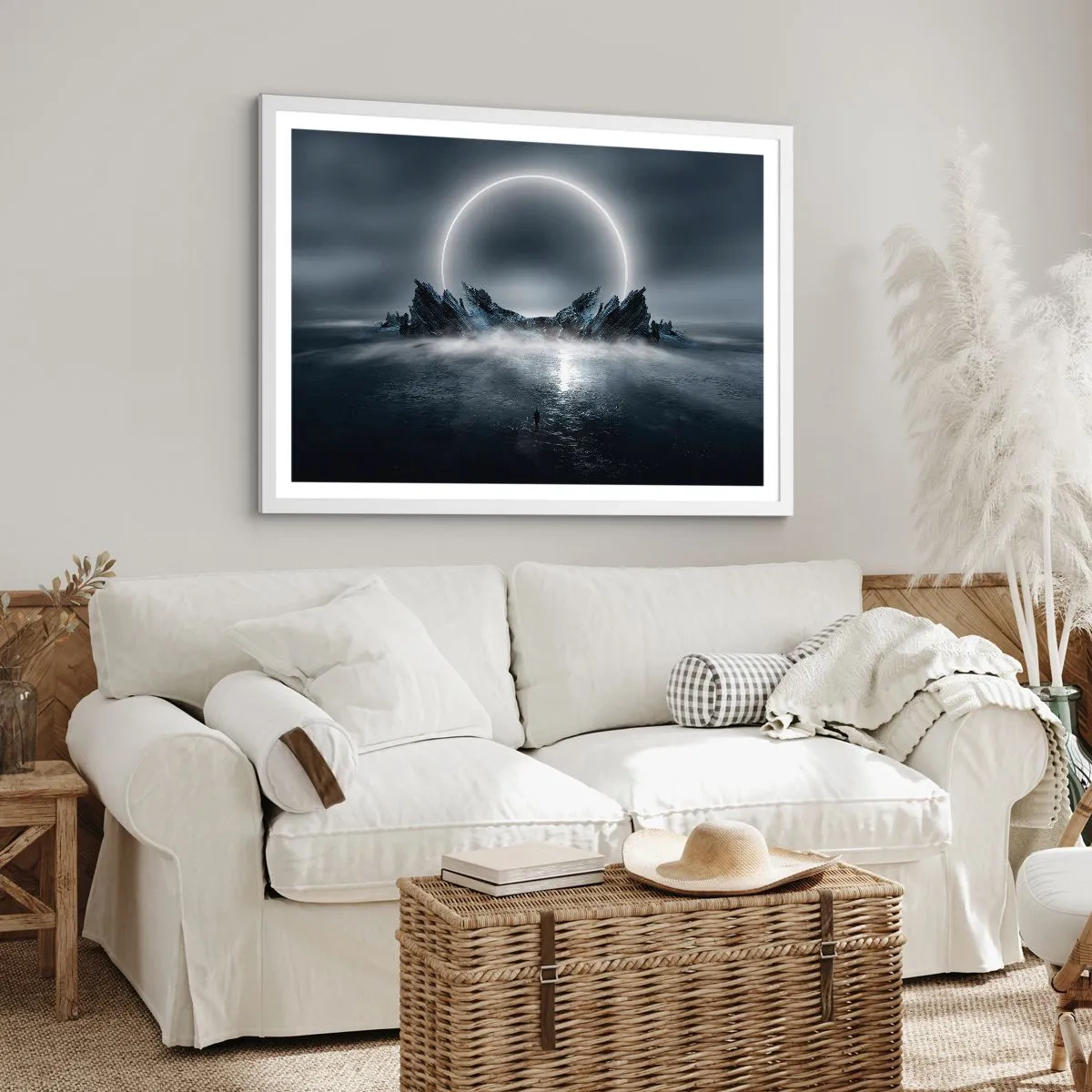 Póster en marco blanco - El final del cuento - 100x70 cm