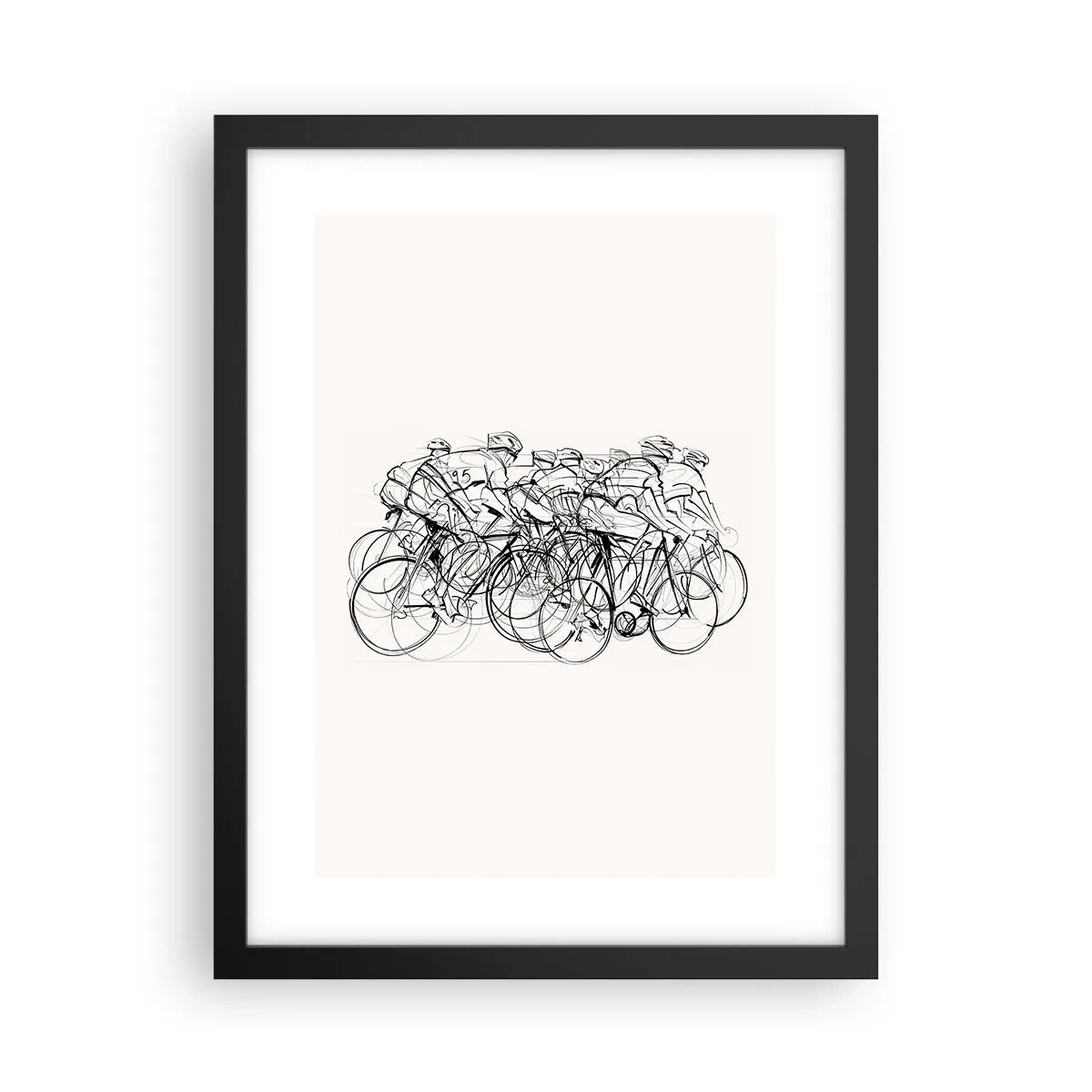 Póster en marco negro - Juntos como un equipo - 30x40 cm