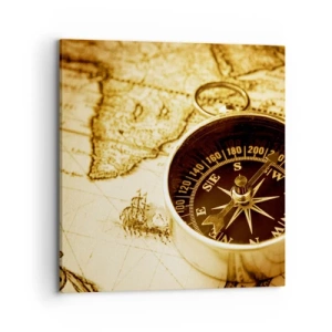 Cuadro sobre lienzo - Impresión de Imagen - ¿Este u Oeste? - 70x70 cm