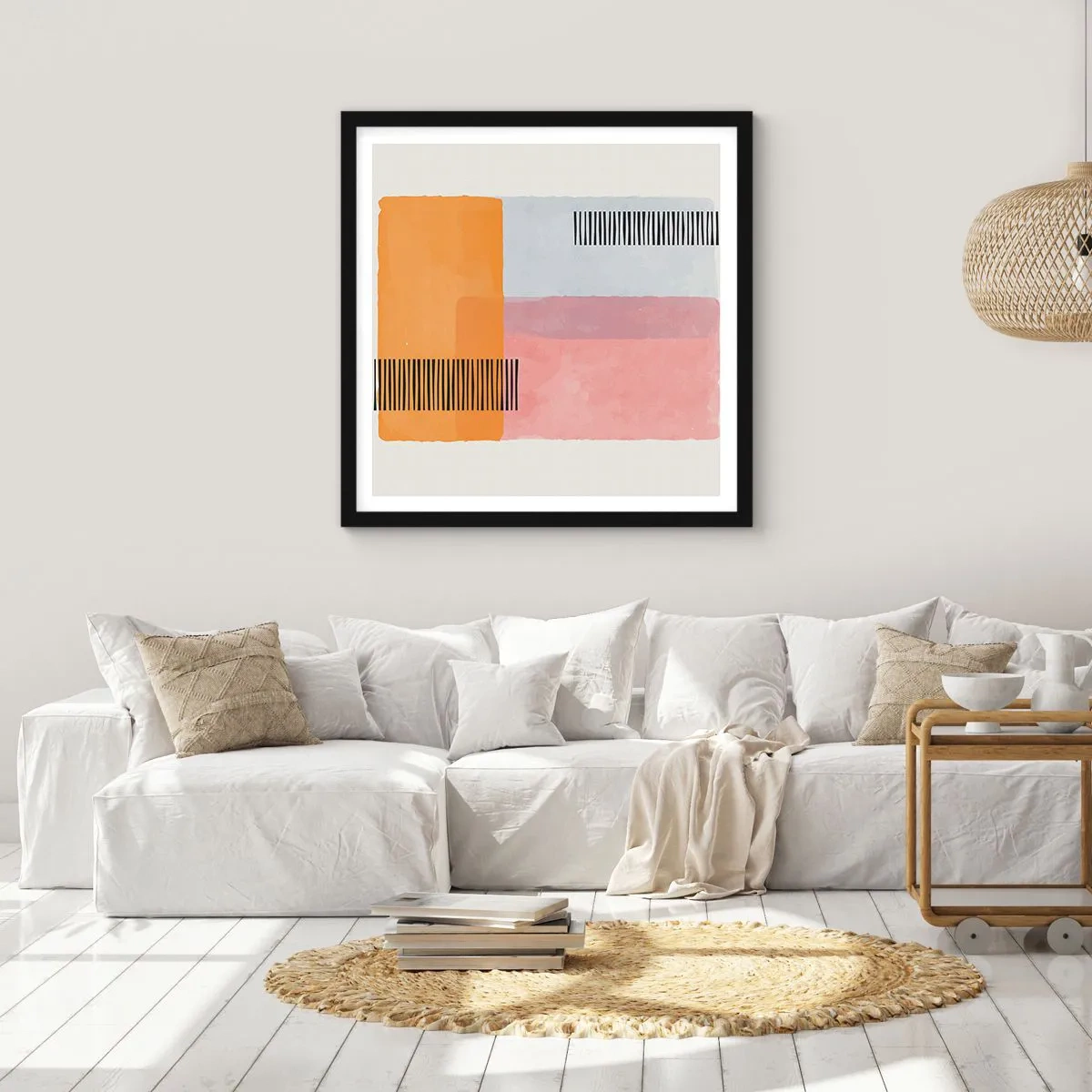 Póster en marco negro - La rectitud - 50x50 cm